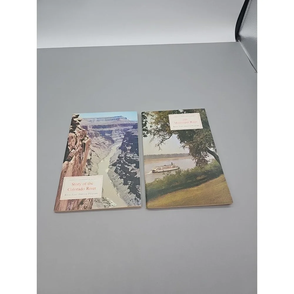 American Geographical Society Story Of The Colorado River & Mississippi W/ Stamp